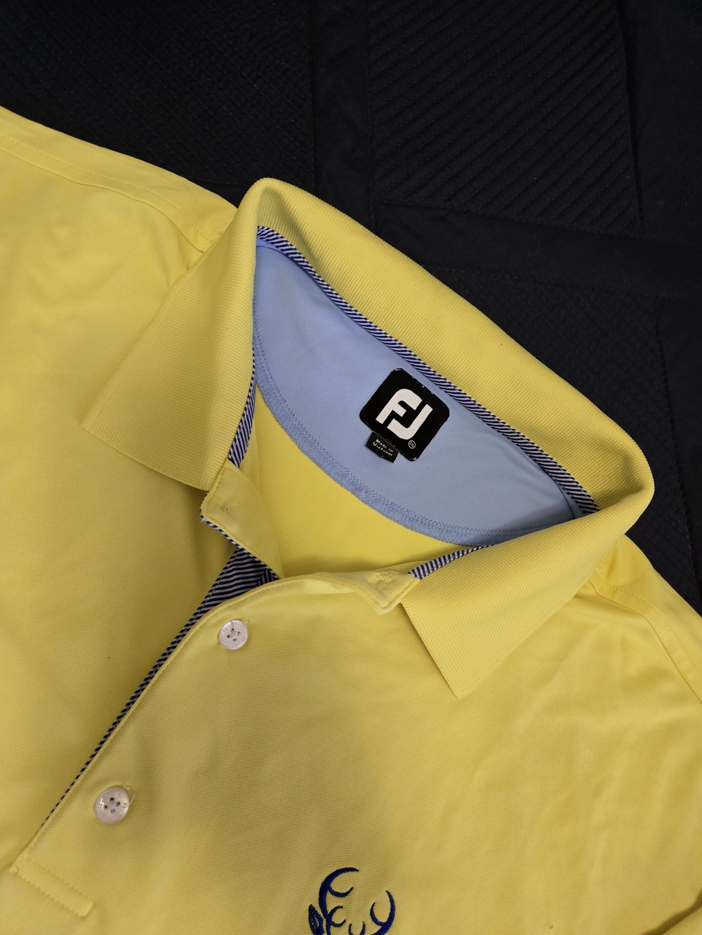 FootJoy Men’s Yellow Polo Golf Shirt